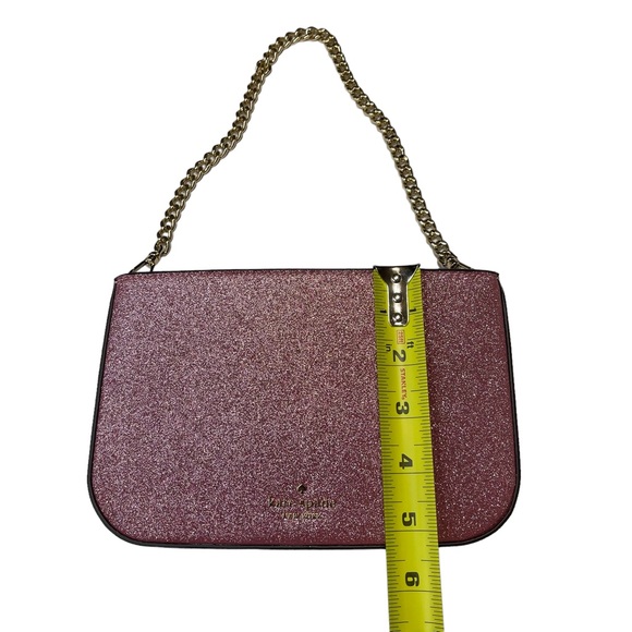 Kate Spade Glimmer Glitter Pochette Pink Handbag Purse - Picture 5 of 8